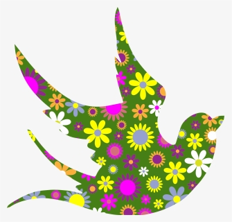Dove With Flowers Clipart, HD Png Download, Transparent PNG