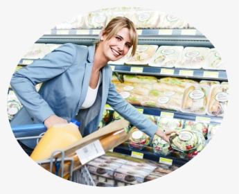 Woman Smiling While Shopping - Girl, HD Png Download, Transparent PNG