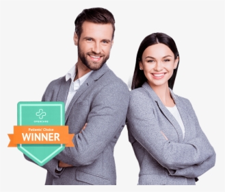 Man And Woman Standing With Arms Folded - Businessperson, HD Png Download, Transparent PNG
