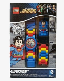 Lego Dc Comics Super Heroes Superman Kids Minifigure - Orologio Lego Superman, HD Png Download, Transparent PNG