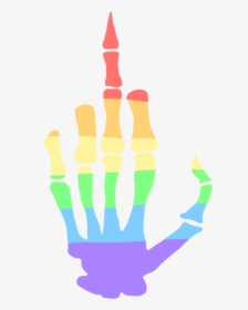 Transparent Skeletal Middle Finger Pride Flags I - Middle Finger Transparent, HD Png Download, Transparent PNG