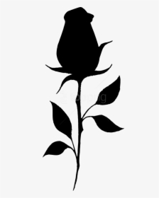Rose Silhouette Png Free Images Toppng - Black Rose Silhouette Transparent, Png Download, Transparent PNG