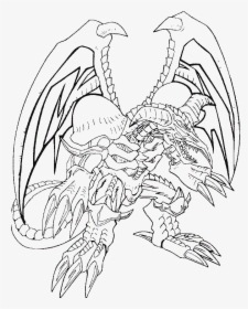 Transparent Black Skull Png - Yugioh Dragon Coloring Pages, Png Download, Transparent PNG