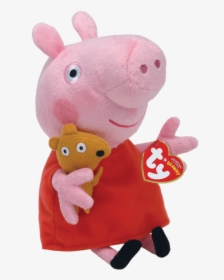 Peppa Pig Red Dress Regular Beanie Babies   Title Peppa - Ty Peppa Pig Plush, HD Png Download, Transparent PNG