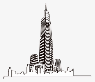 Transparent Skyscrapers Clipart - 紫峰 大厦 手绘, HD Png Download, Transparent PNG