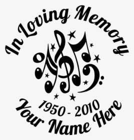 In Loving Memory Music Notes Sticker - Calligraphy, HD Png Download, Transparent PNG