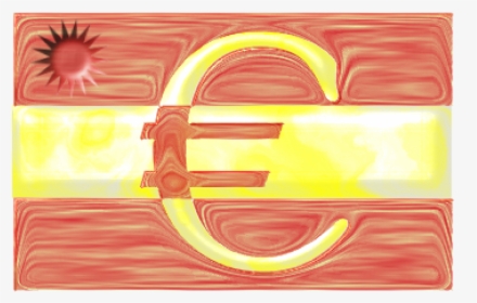 Spanish Flag With Euro Sign Vector Image - Modern Art, HD Png Download, Transparent PNG