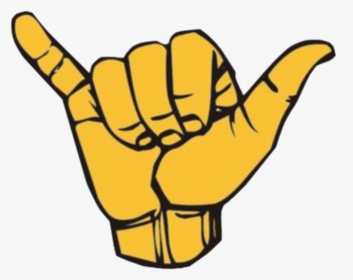 🤙 #hangloose #yellow #hand #freetoedit - Yellow Vsco Stickers Single, HD Png Download, Transparent PNG