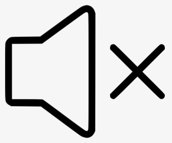 Transparent Speakers Art Png - Sound Symbol With X, Png Download, Transparent PNG