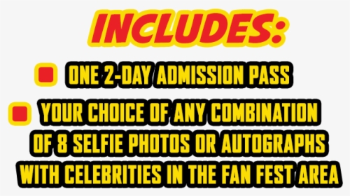 Celebrity Fan Fest 2-day Fan Fiesta Pass Details - Parallel, HD Png Download, Transparent PNG
