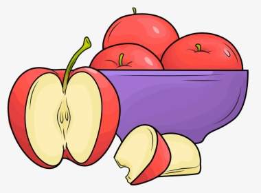 Apples In Plate Clipart Png Free A Plate Of Apples - Apples Clipart, Transparent Png, Transparent PNG