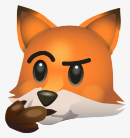 A Fox Thinking Emoji - Cartoon, HD Png Download, Transparent PNG