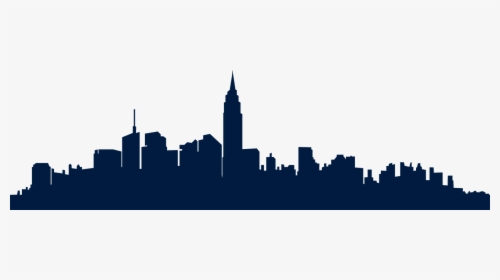 New York City Silhouette Png - New York Skyline Silhouette Vintage, Transparent Png, Transparent PNG