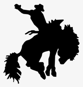 Buck Wild Decal - Cowboy On Bucking Horse Clipart, HD Png Download, Transparent PNG