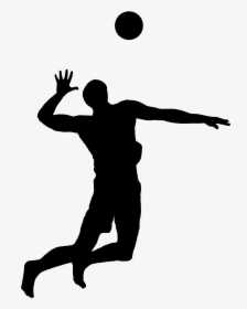 Volleyball Player In The Middle Of A Spike - Volleyball Player, HD Png ...