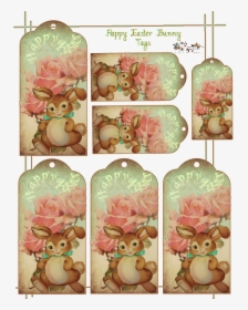 Happy Easter Clipart Classy - Free Vintage Easter Tag Printables, HD Png Download, Transparent PNG