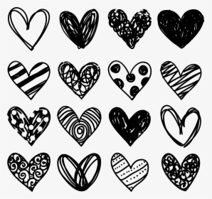 Black And White Hearts Clipart, HD Png Download, Transparent PNG