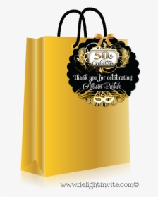Vintage Gold And Black 50th Birthday Favor Tags - Shopping Bag, HD Png Download, Transparent PNG