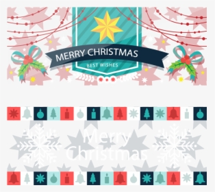 Color Flat Christmas Banners Png Download - Graphic Design, Transparent Png, Transparent PNG