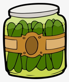 Pickles In A Jar - Pickle Jar Clip Art, HD Png Download, Transparent PNG