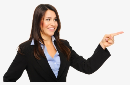 Office Woman Png - Girl Pointing Finger Png, Transparent Png, Transparent PNG