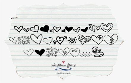 Heart Doodle Font, HD Png Download, Transparent PNG