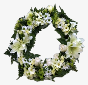 Green And White Wreath - Bouquet, HD Png Download, Transparent PNG