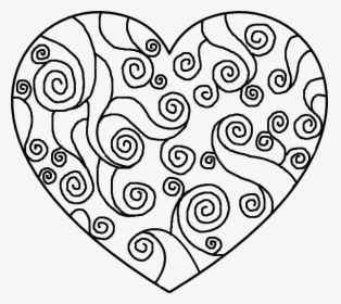 Hearts And Swirls Dingbat Specimen Simple Doodles Drawings, - Simple ...