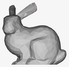 Mammal,black And White,stanford Bunny - Stanford Bunny Low Poly, HD Png Download, Transparent PNG
