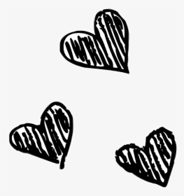 #heart #art #pencil #doodle #drawing #blackandwhite - Black Transparent Heart, HD Png Download, Transparent PNG