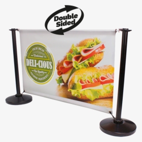 Black Steel Café Single Cross Rail Barrier System - Sandviç Yapımı, HD Png Download, Transparent PNG