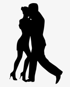 Silhouette Street Dance Clip Art - Dancing Couple Silhouette Drawing, HD Png Download, Transparent PNG