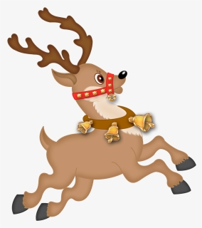 Reindeer Clip Art Cute - Renne Du Pere Noel, HD Png Download, Transparent PNG