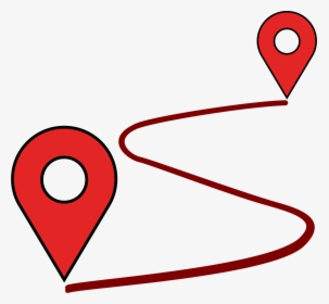 Location Clipart Point - Map Path Icon Png, Transparent Png, Transparent PNG