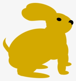 Bunny Rabbit Mammal Free Picture - Yellow Rabbit Clipart, HD Png Download, Transparent PNG