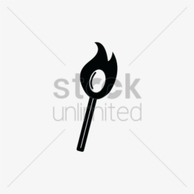 Matchstick On Fire Silhouette Vector Image - Design, HD Png Download, Transparent PNG