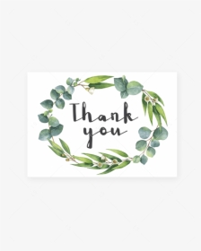 Transparent Green Wreath Png - Free Printable Thank You Leaf Cards, Png Download, Transparent PNG