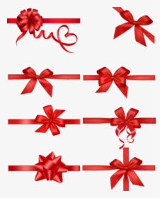 Diferent Types Red Ribbon Free Png Download - Moños Con Liston Para Regalo, Transparent Png, Transparent PNG