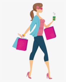 Clip Art Portable Network Graphics Woman Shopping Image - Fashion Shopping Girl Vector Png, Transparent Png, Transparent PNG