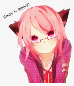 [ Img] ~ Cat Ears - Anime Girl With Pink Hair Cat, HD Png Download, Transparent PNG