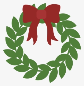 Wreath And Bow Svg Cut File, HD Png Download, Transparent PNG
