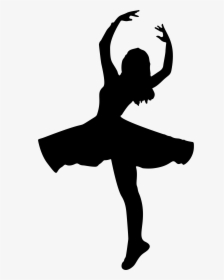 Clipart - Silhouette Girl Dancing Clipart, HD Png Download, Transparent PNG