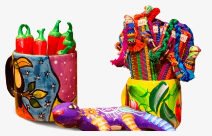 Colorful Hand-painted Pottery And Embroidered Textiles - Mexico Souvenirs For Kids, HD Png Download, Transparent PNG