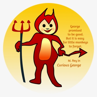 Devil, Naughty, Demon, Trident, Costume, Tail - Devil Clipart, HD Png Download, Transparent PNG