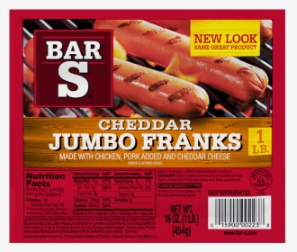 Cheddar Franks - Bar S Hot Dogs, HD Png Download, Transparent PNG