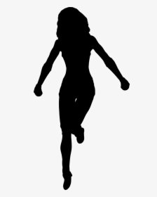 Silhouette Royalty-free Female Clip Art - Kicking Ball Clipart Girl, HD Png Download, Transparent PNG