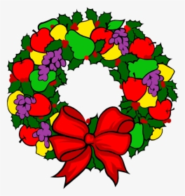 Colorful-wreath - Christmas Design Clip Art, HD Png Download, Transparent PNG