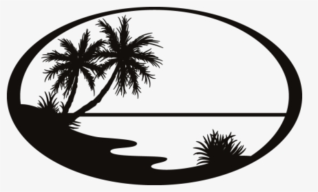 Transparent Silhouette Png - Silhouette Beach Clip Art, Png Download, Transparent PNG