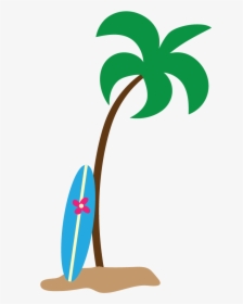 Clipart Beach Beach Party - Palm Tree Beach Clipart, HD Png Download, Transparent PNG