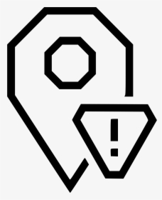 Location Marker Warning Pin Alert Comments - Icon Alert Location Png, Transparent Png, Transparent PNG